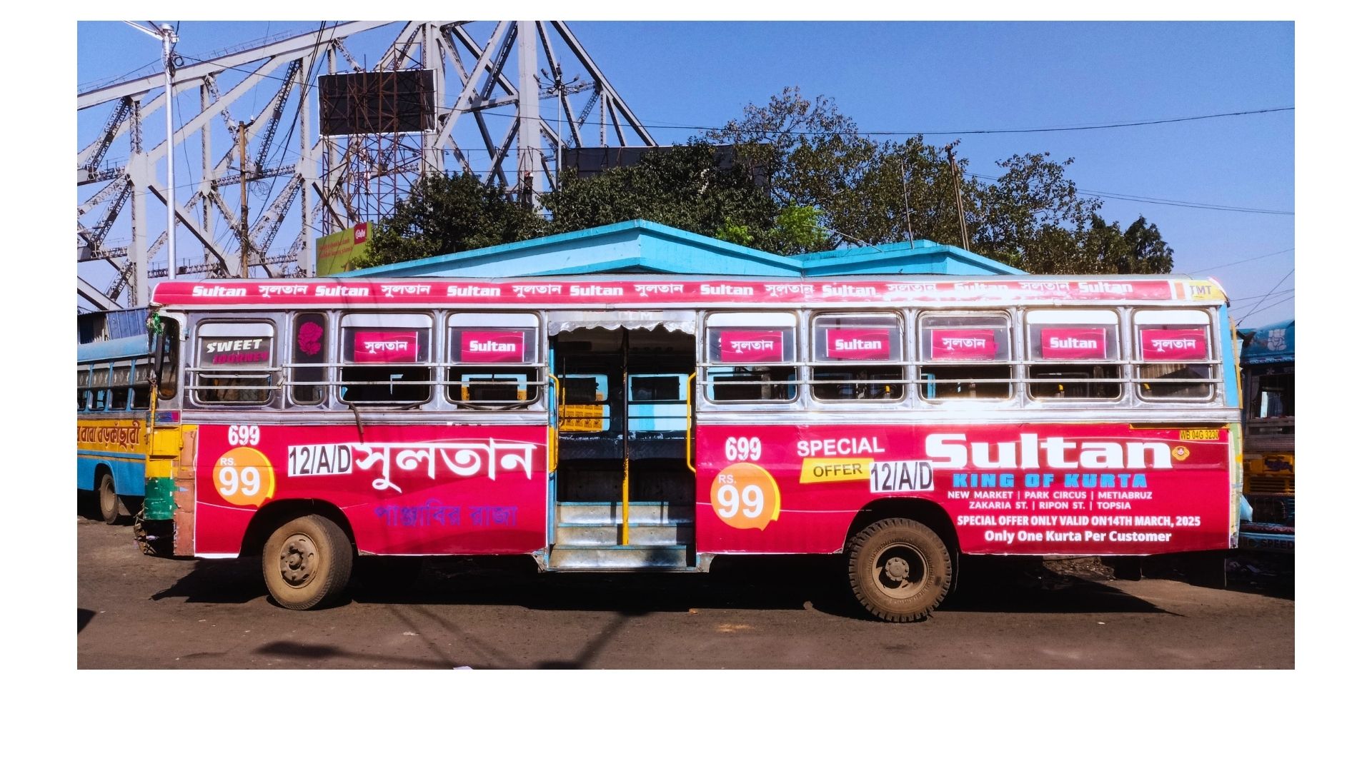 Sultan Pink Bus Wrap