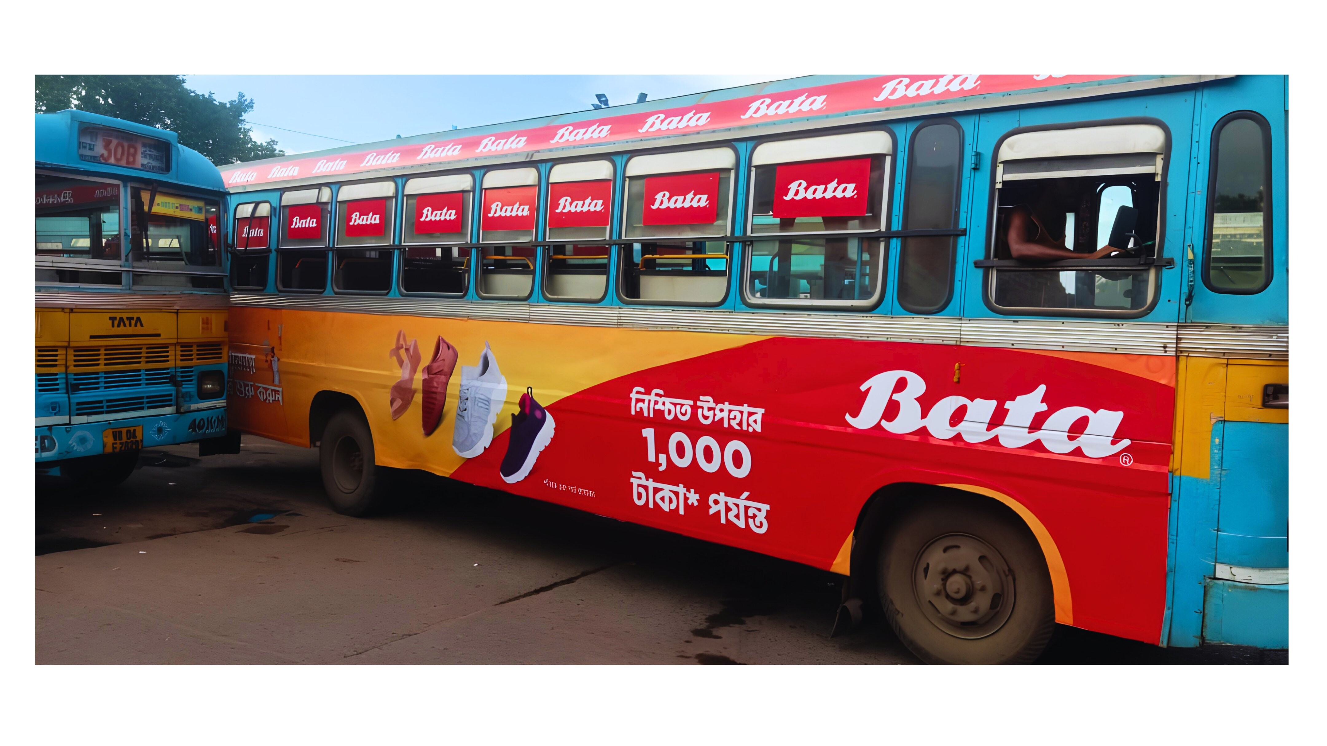 Bata Pujo ₹1,000 Gift Bus Wrap