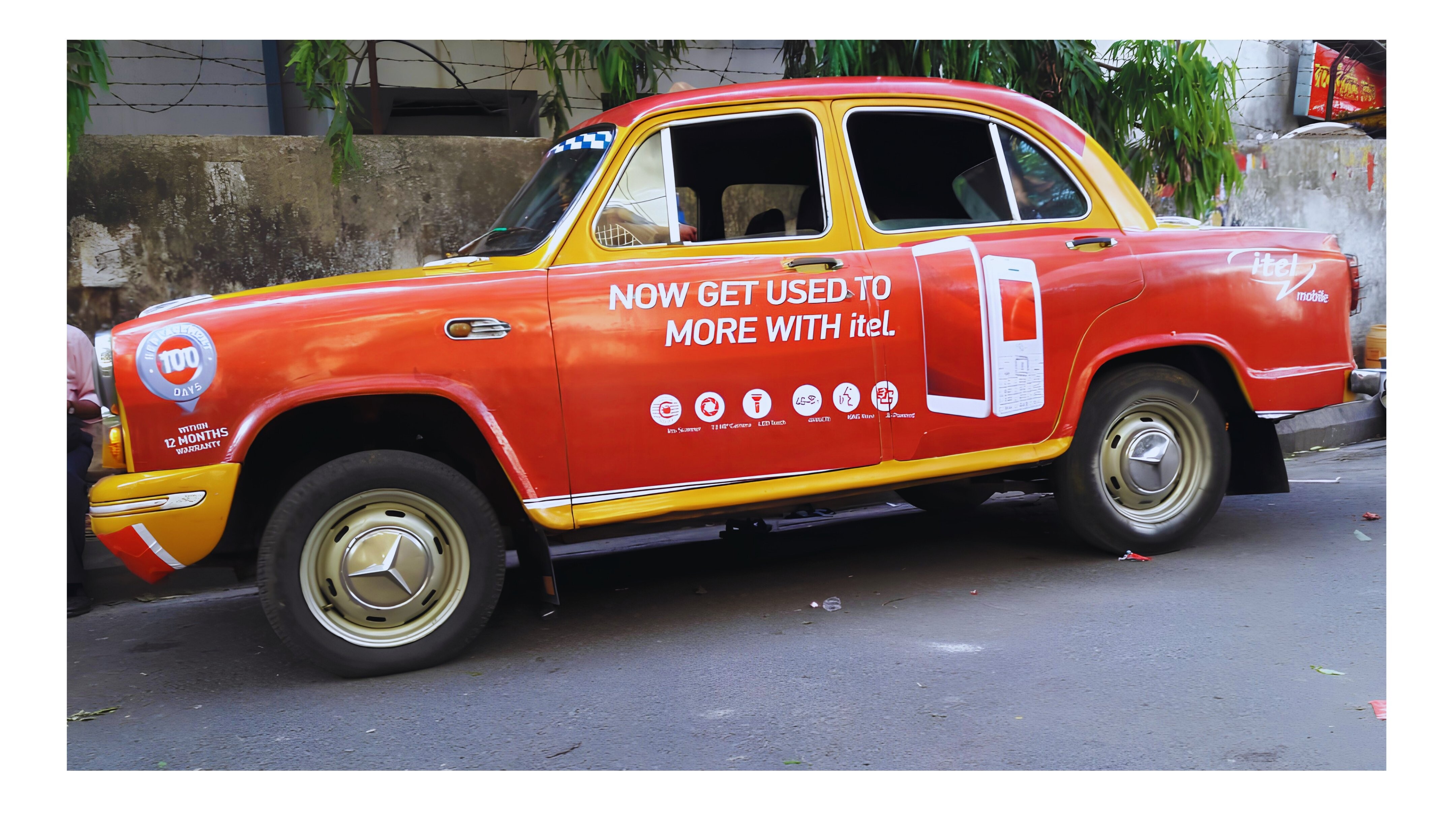 itel 100 Days Warranty Taxi Wrap